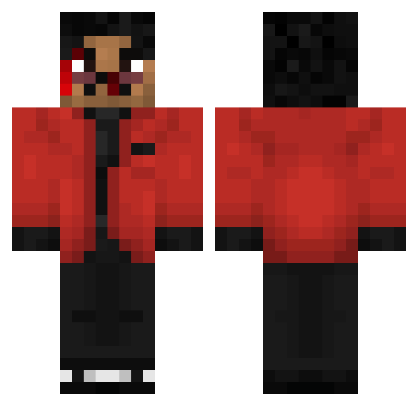 gyattmaster67riz Minecraft skin, front and back view
