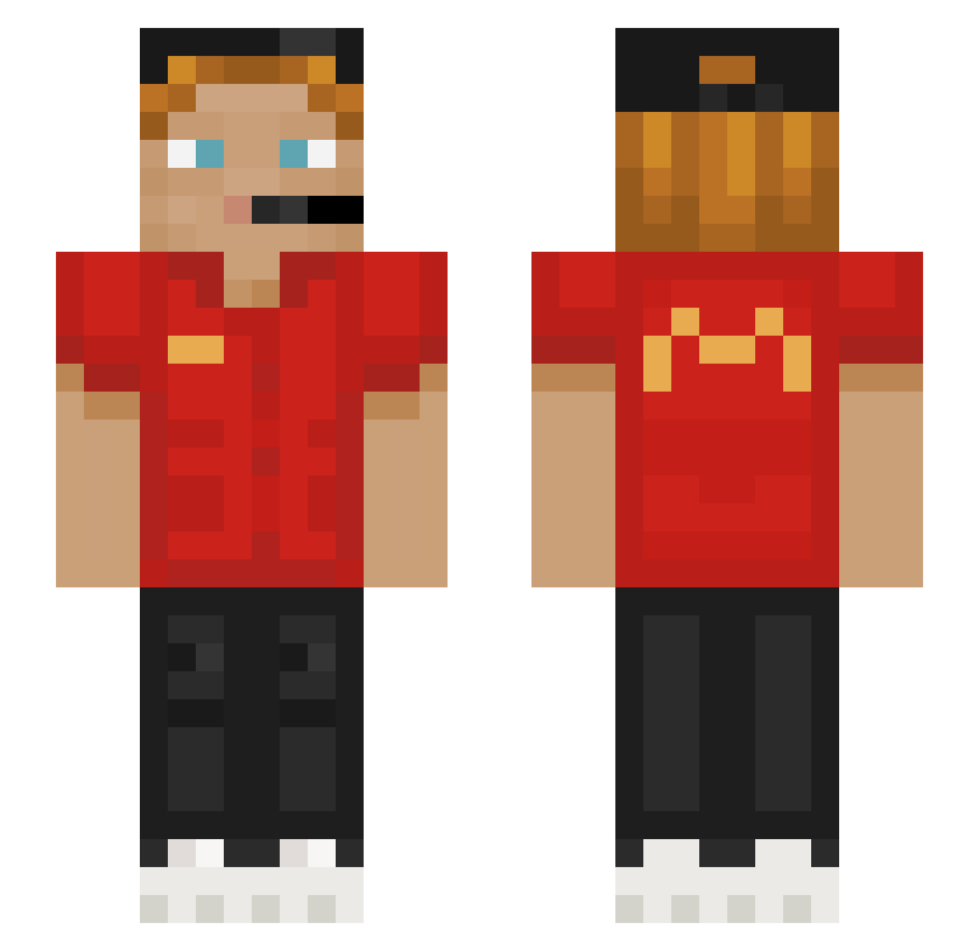 DomiNick17 Minecraft skin, front and back view
