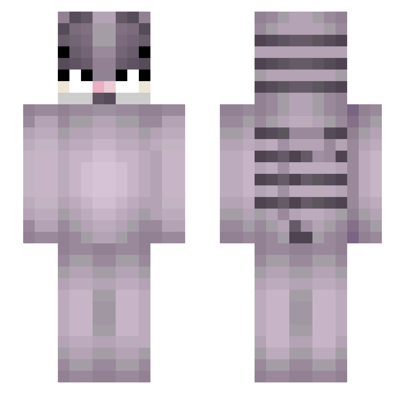 aBrody Minecraft skin, front and back view