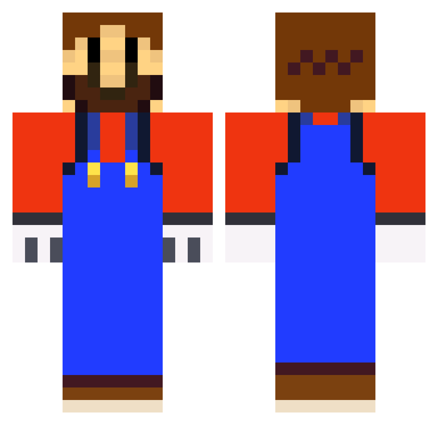 Super64Legend Minecraft skin, front and back view