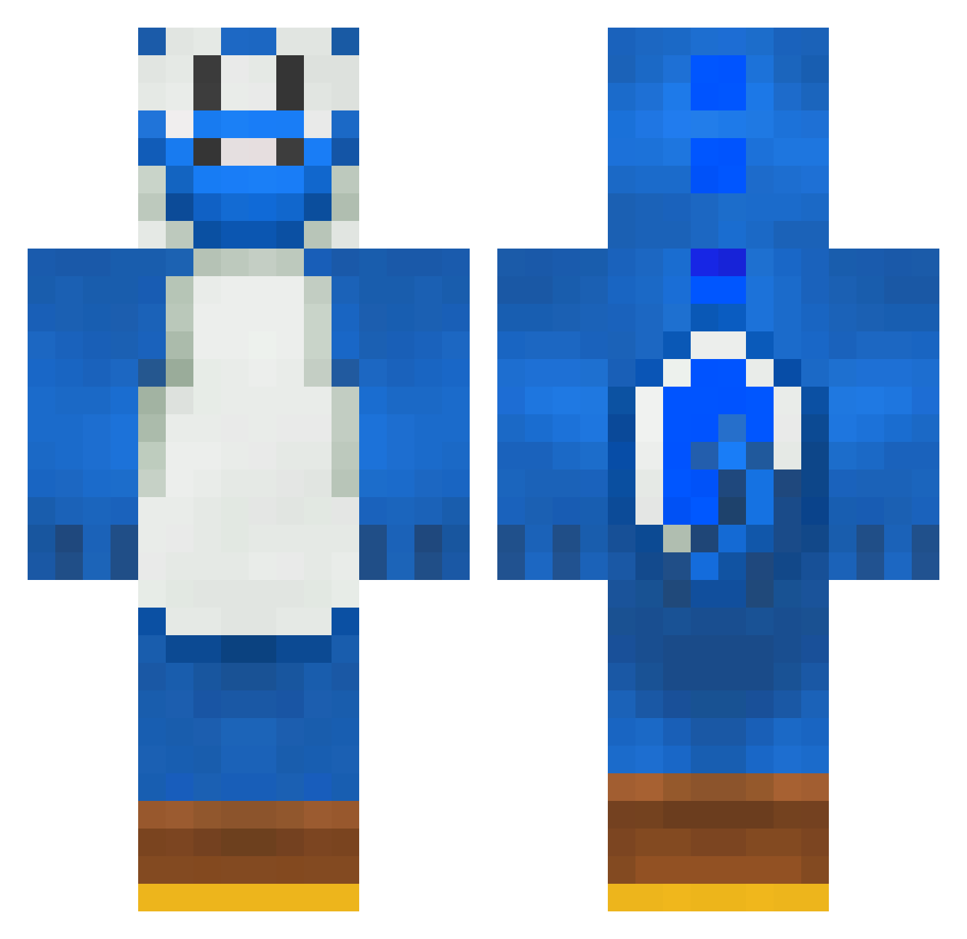 ManufactureLB Minecraft skin, front and back view