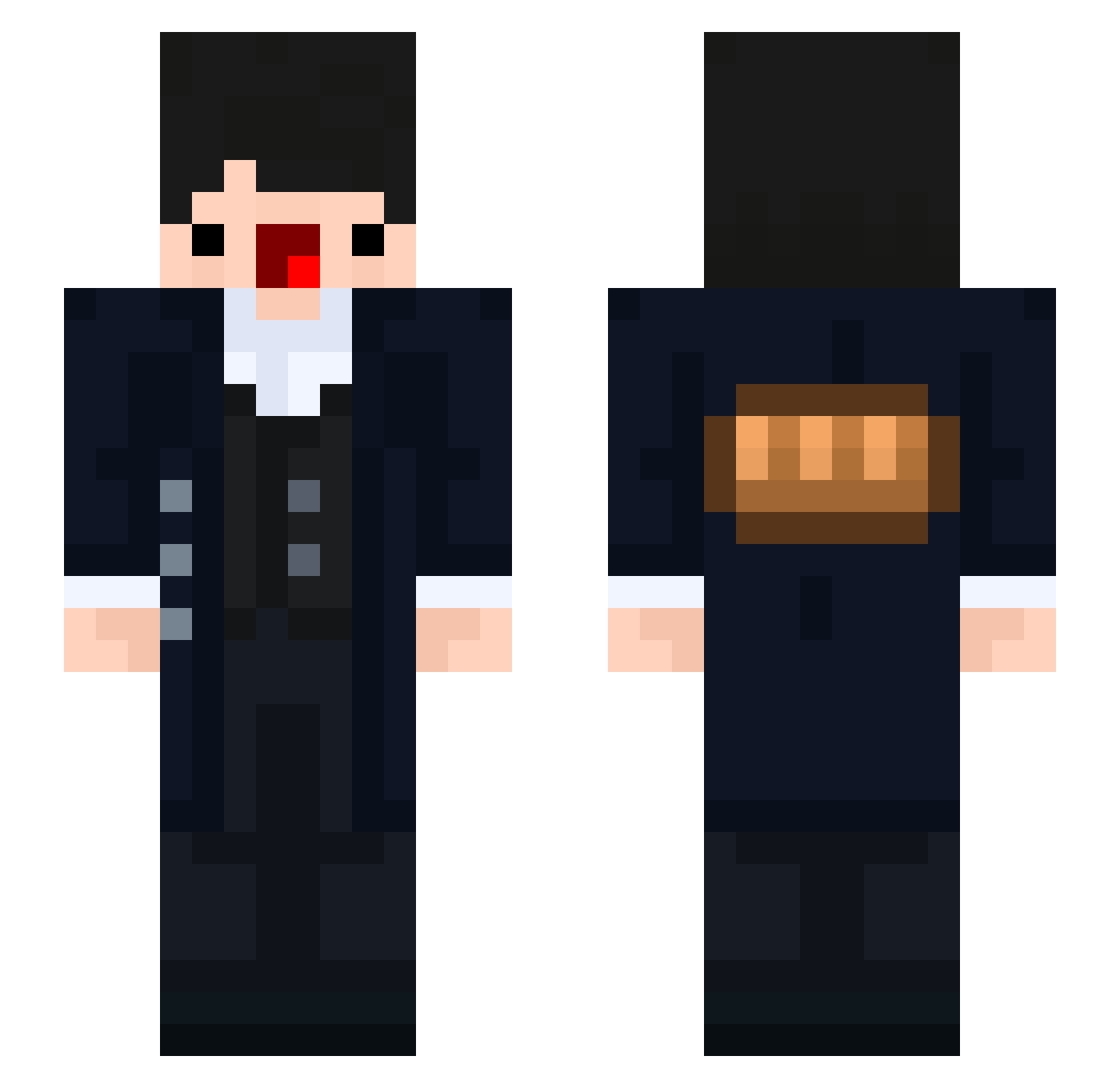 vintresta Minecraft skin, front and back view