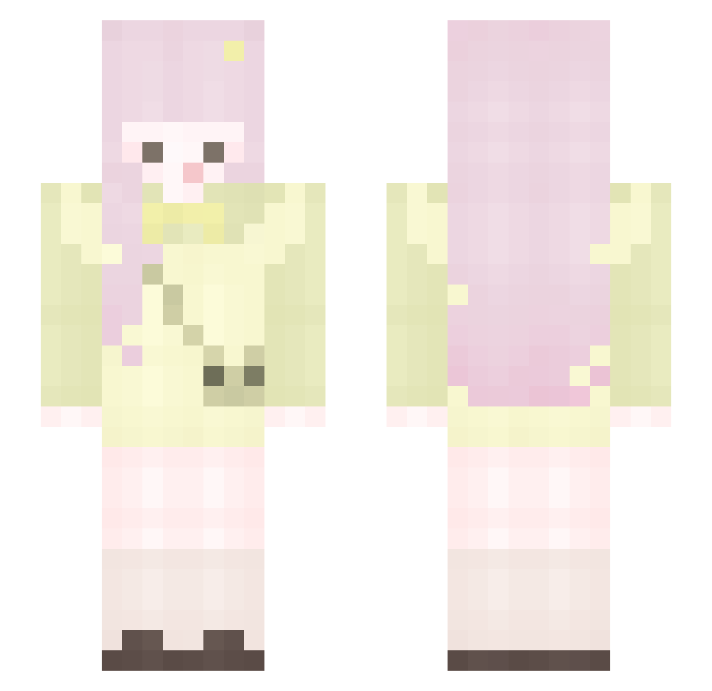 Essayerr Minecraft skin, front and back view
