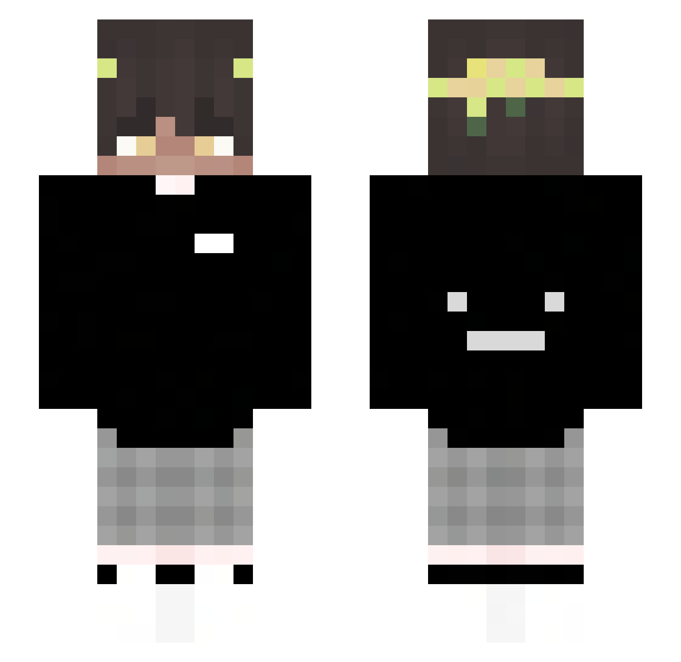 soutier Minecraft skin, front and back view