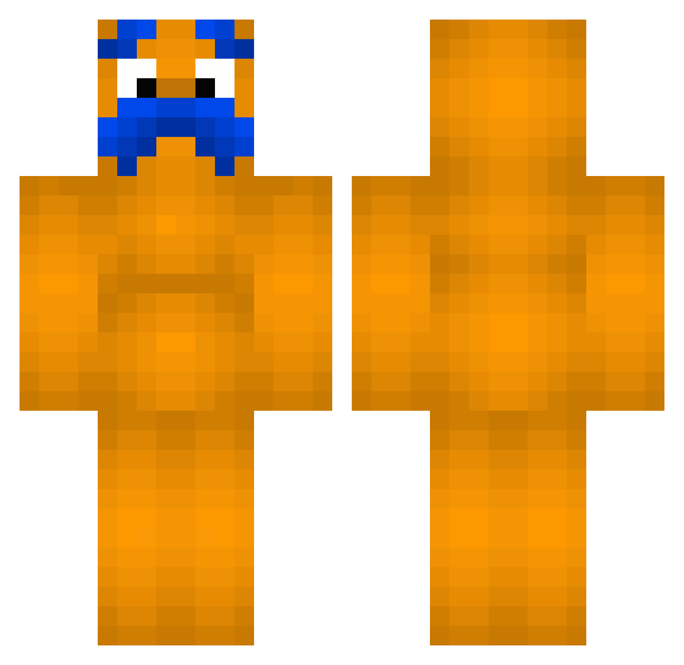 MuchoBurritos Minecraft skin, front and back view