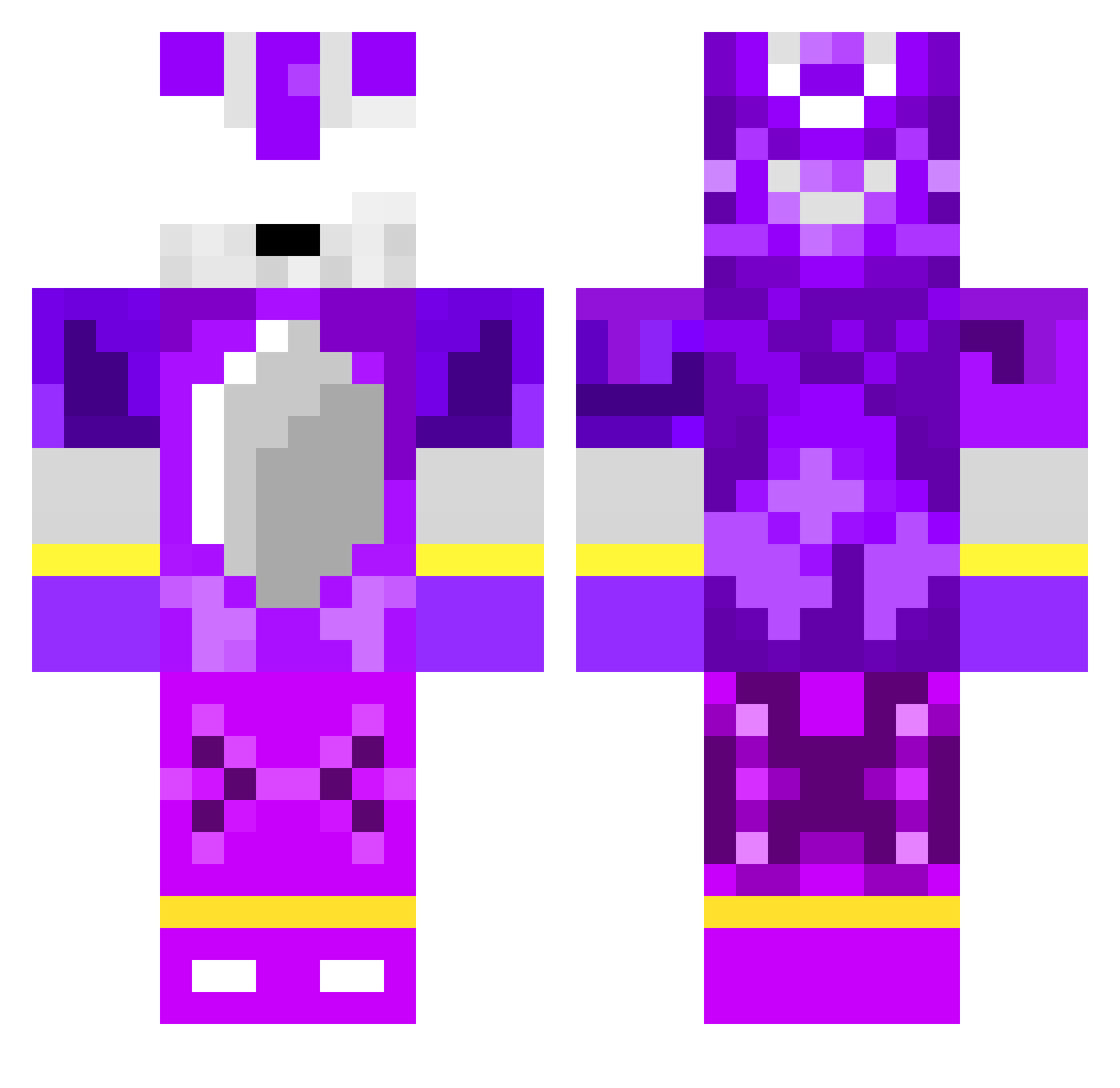 RyserTheLegend Minecraft skin, front and back view