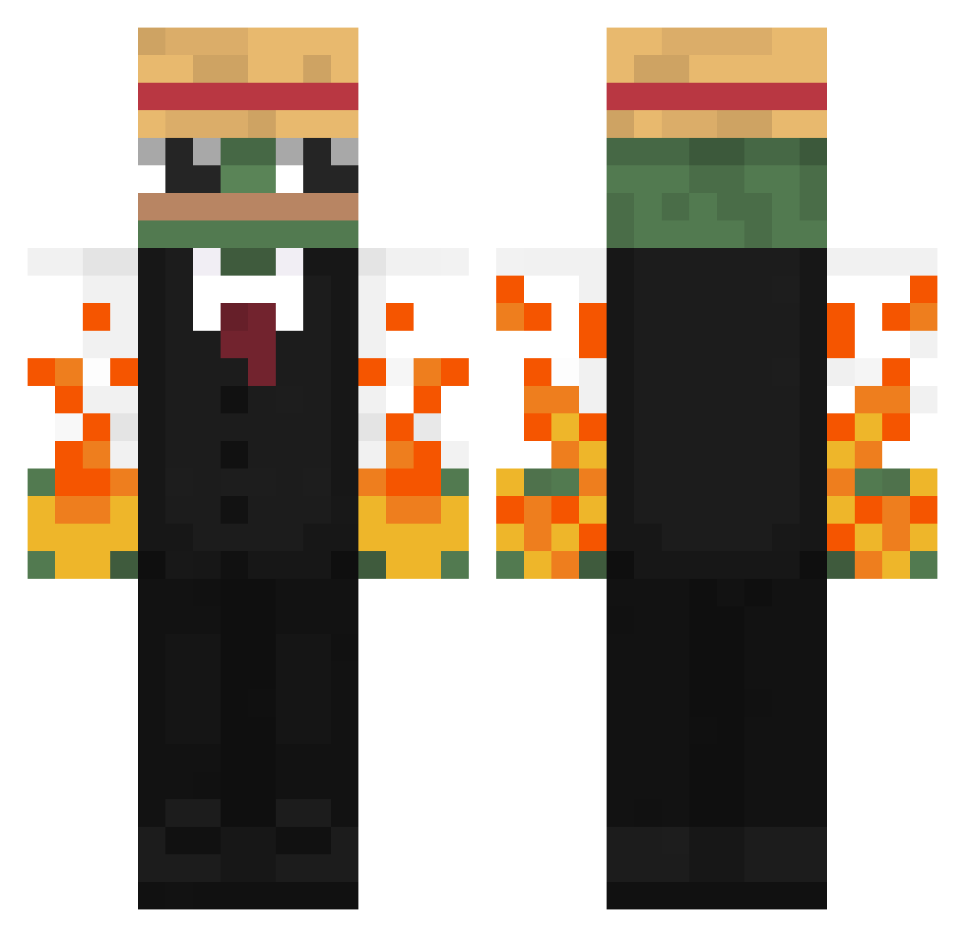 QuerbyGHG Minecraft skin, front and back view