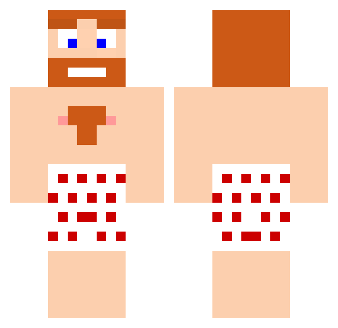 Catiline Minecraft skin, front and back view