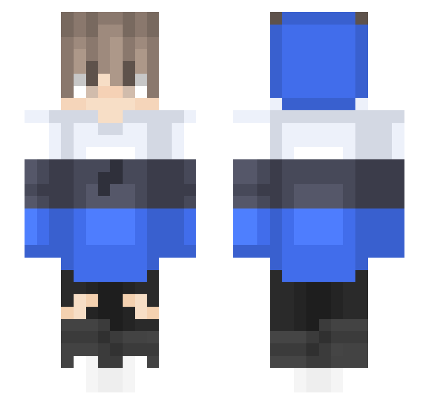 why946 Minecraft skin, front and back view