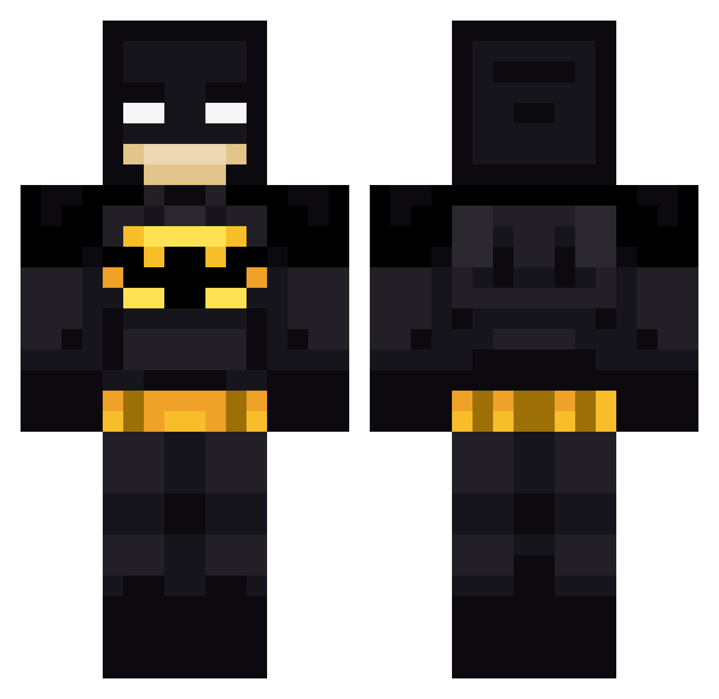 xqej Minecraft skin, front and back view