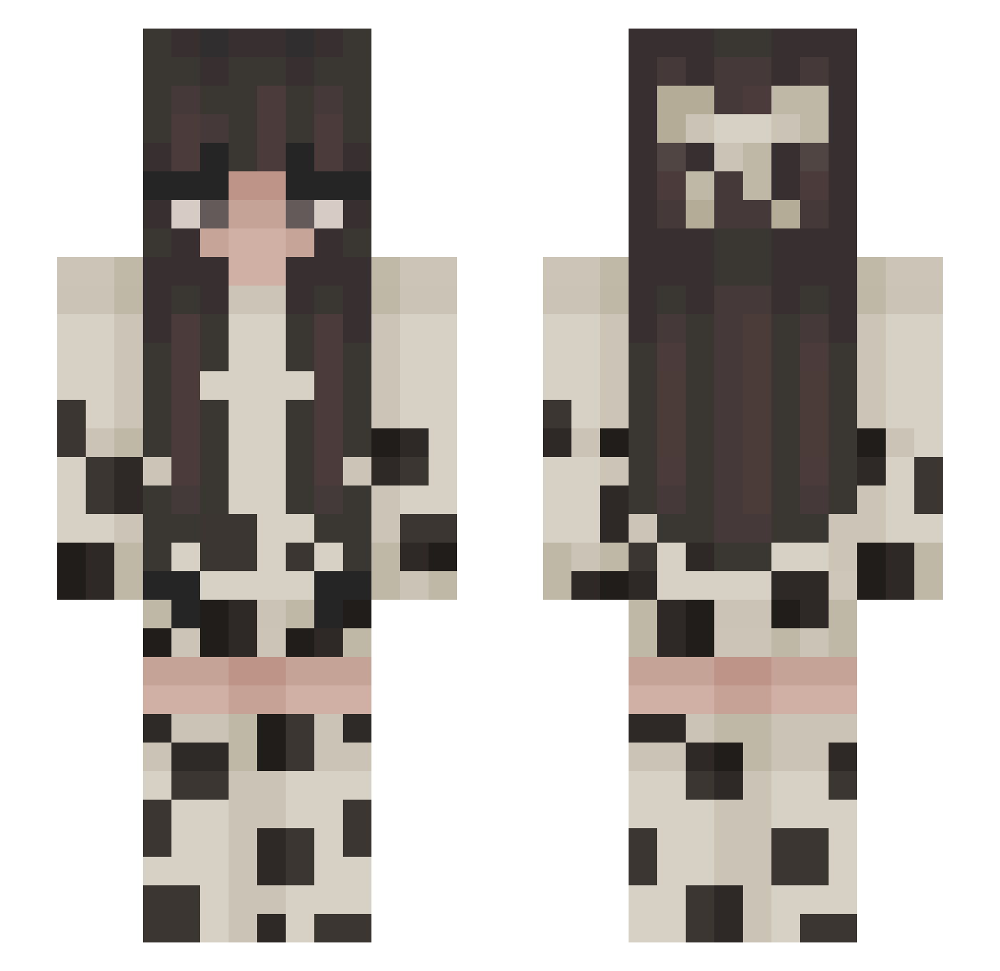 lollypopsicle Minecraft skin, front and back view