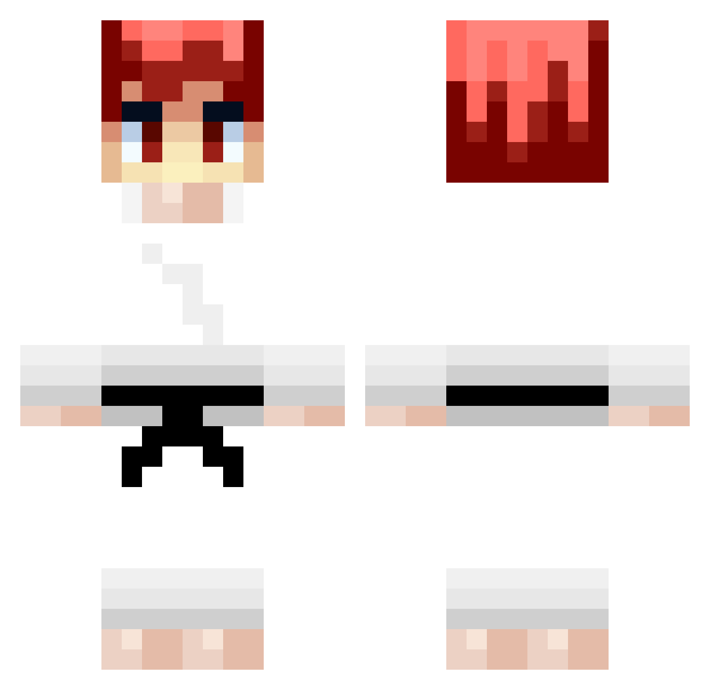Magics7 Minecraft skin, front and back view