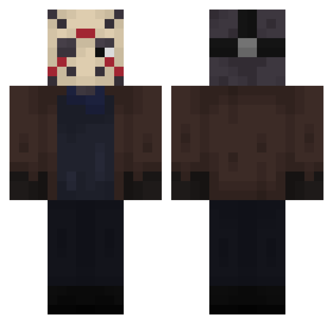 Akatsuki232 Minecraft skin, front and back view