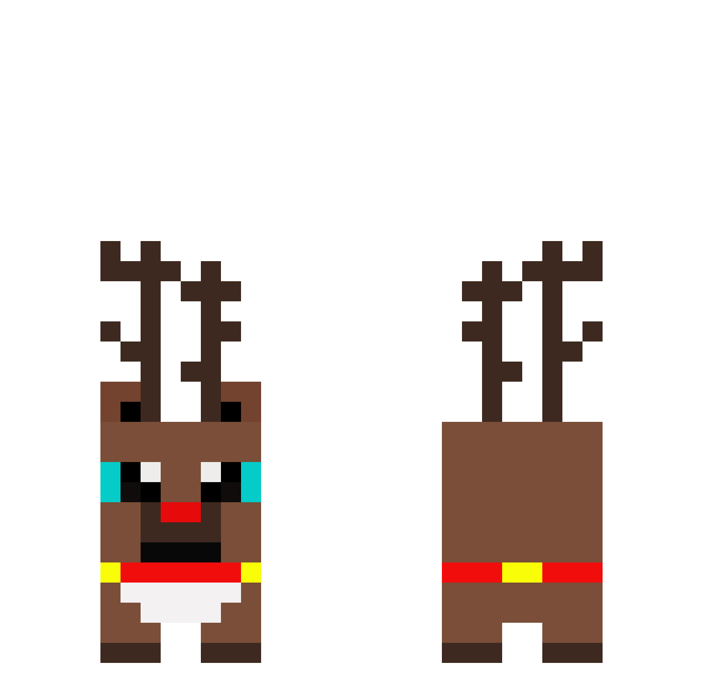 Tailye Minecraft skin, front and back view