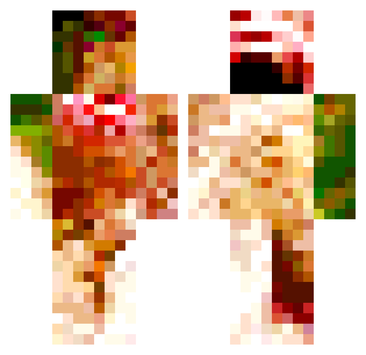arbar07 Minecraft skin, front and back view