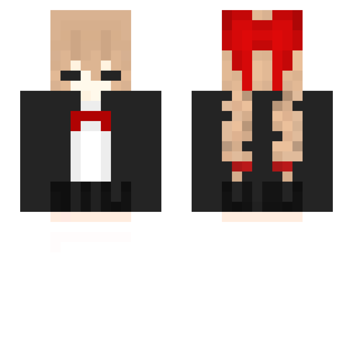 Emily1012 Minecraft skin, front and back view