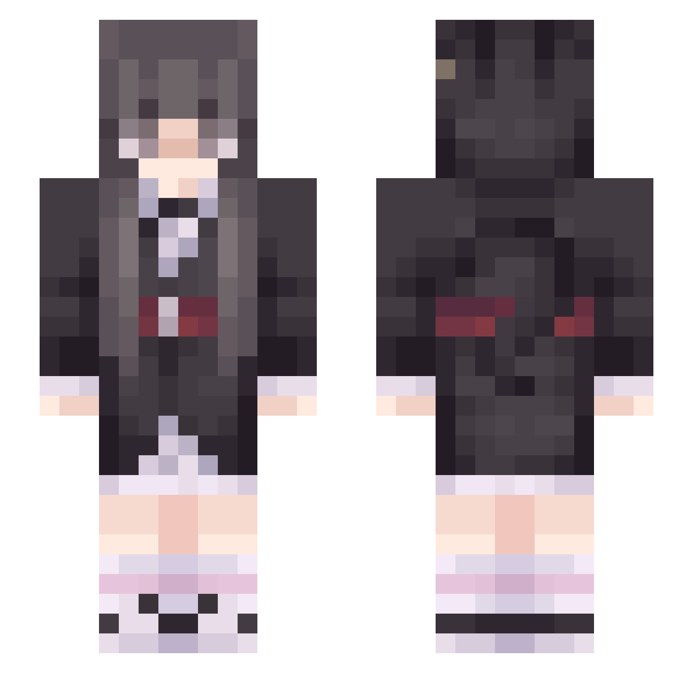 serwjalpm Minecraft skin, front and back view
