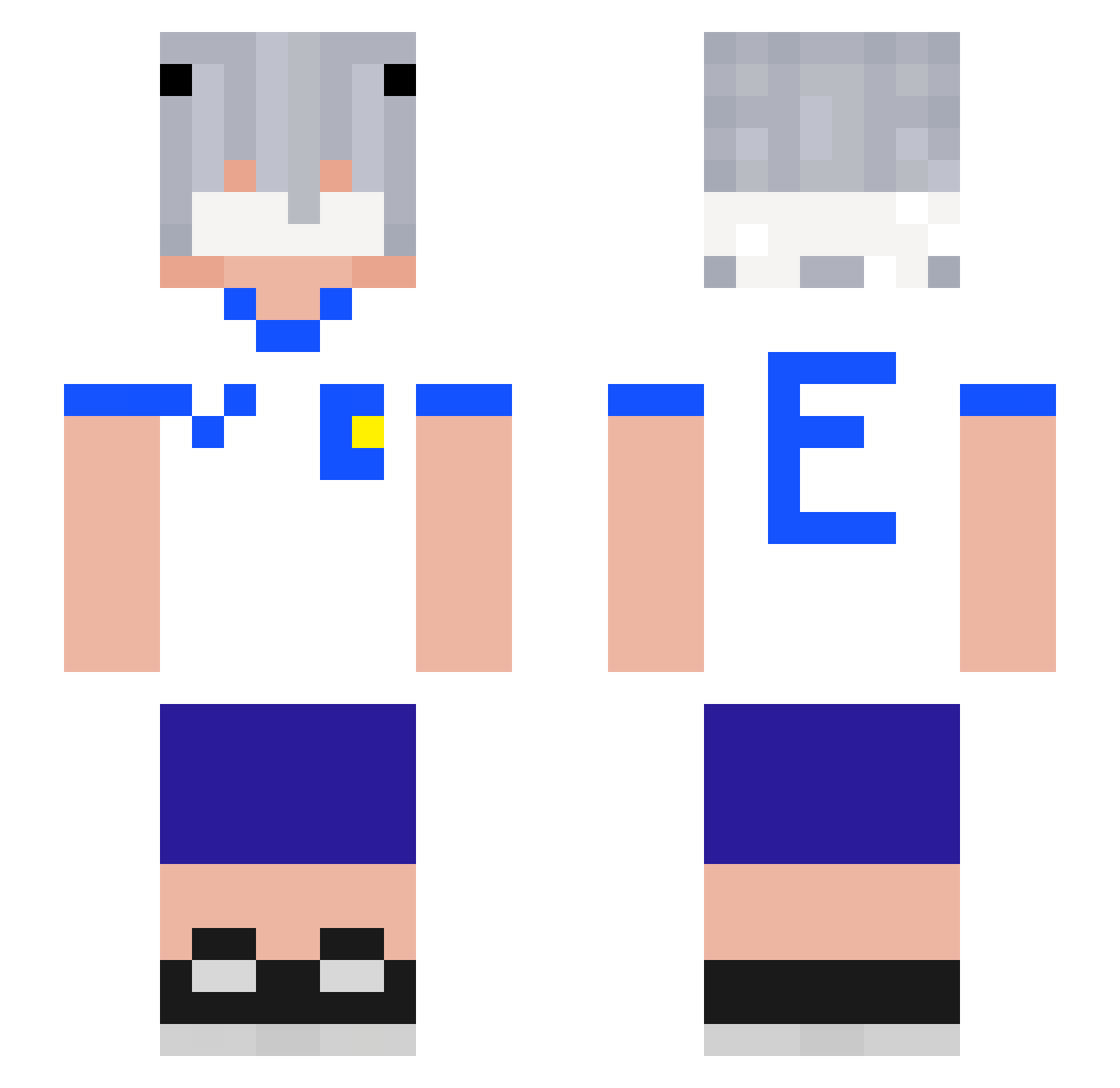 spritedrxx Minecraft skin, front and back view