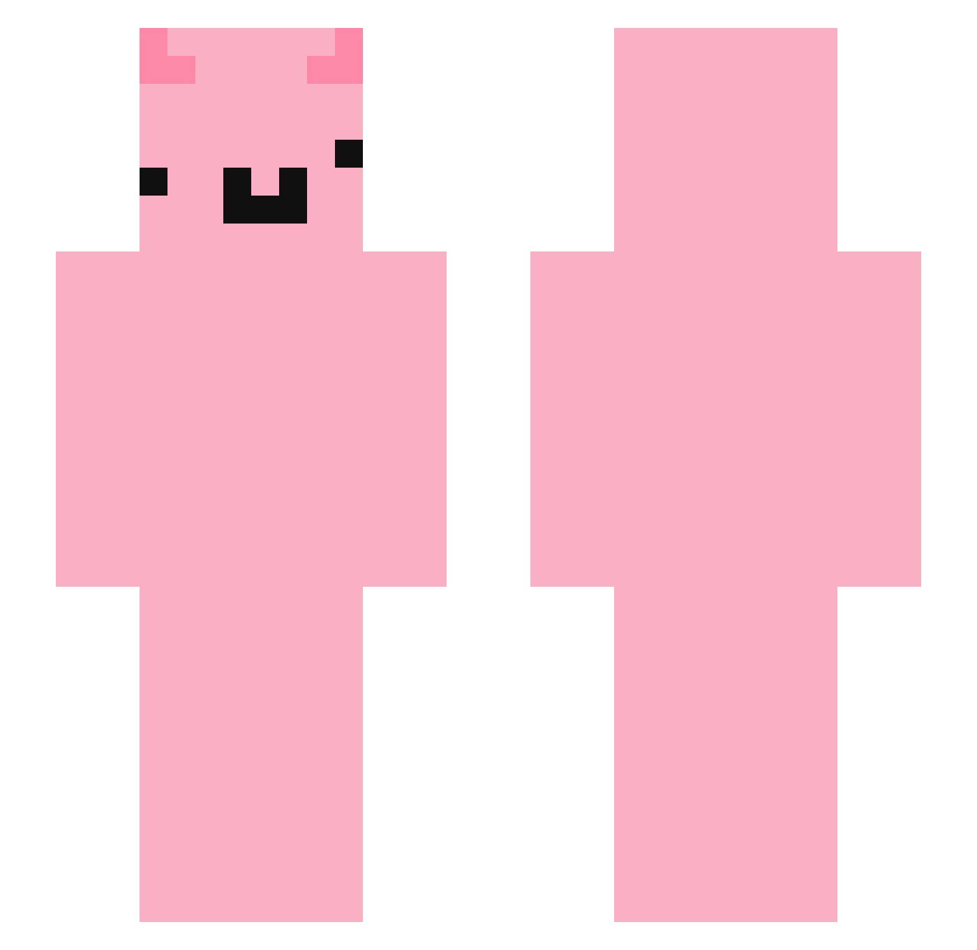 Xhope Minecraft skin, front and back view