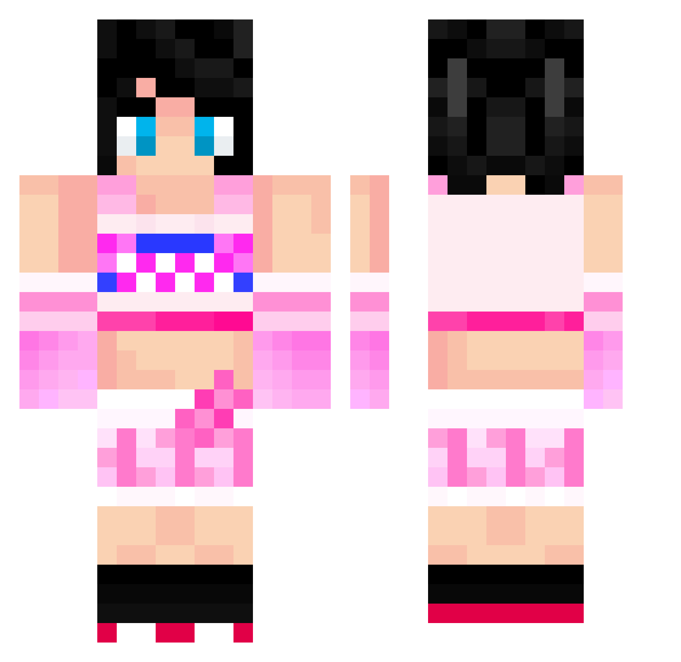ThatBearyKid Minecraft skin, front and back view