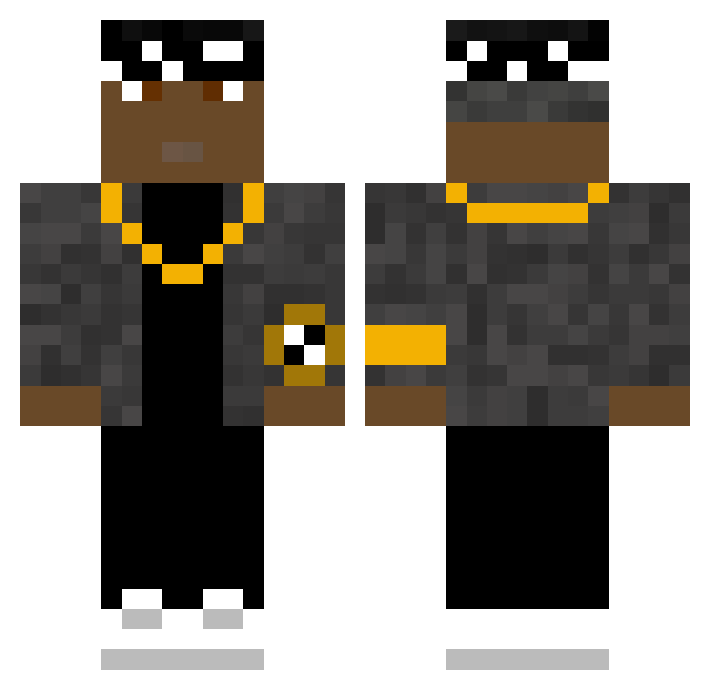 Iovu18 Minecraft skin, front and back view