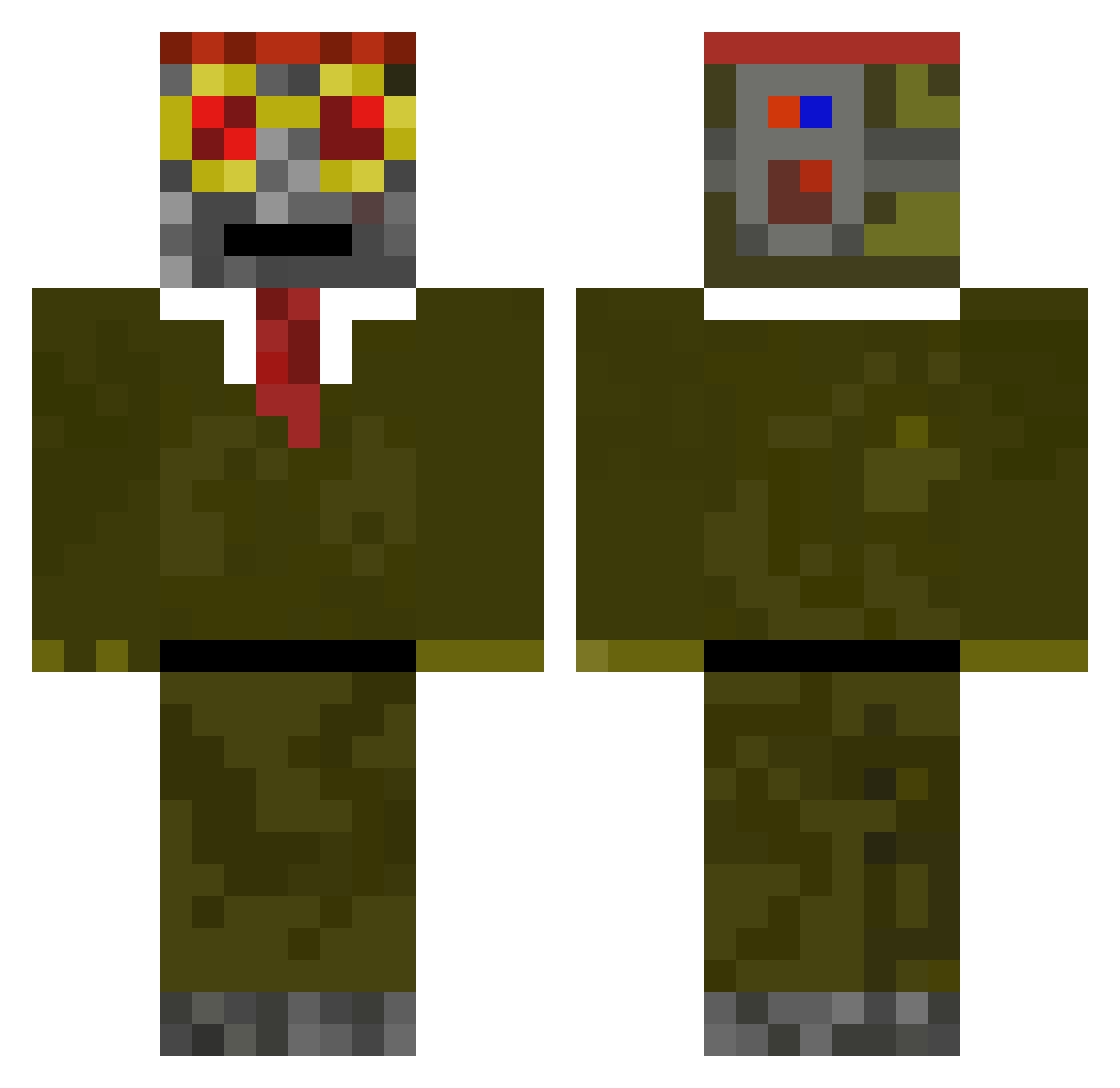 Metasciengineer Minecraft skin, front and back view