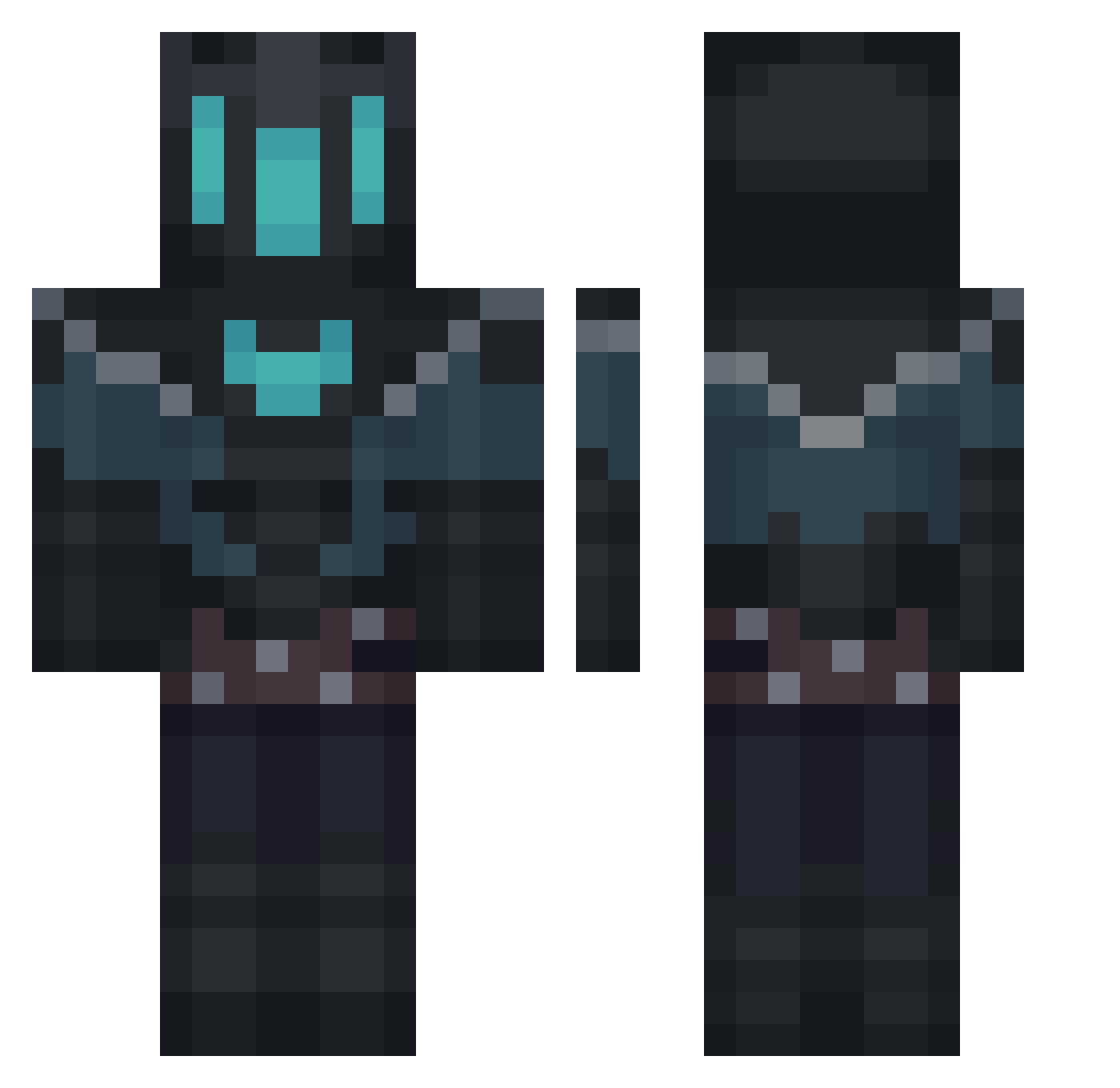 ewduy Minecraft skin, front and back view