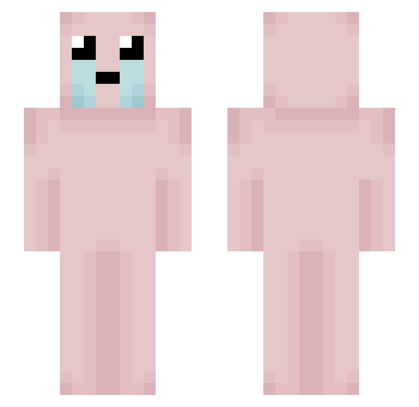 musaya Minecraft skin, front and back view