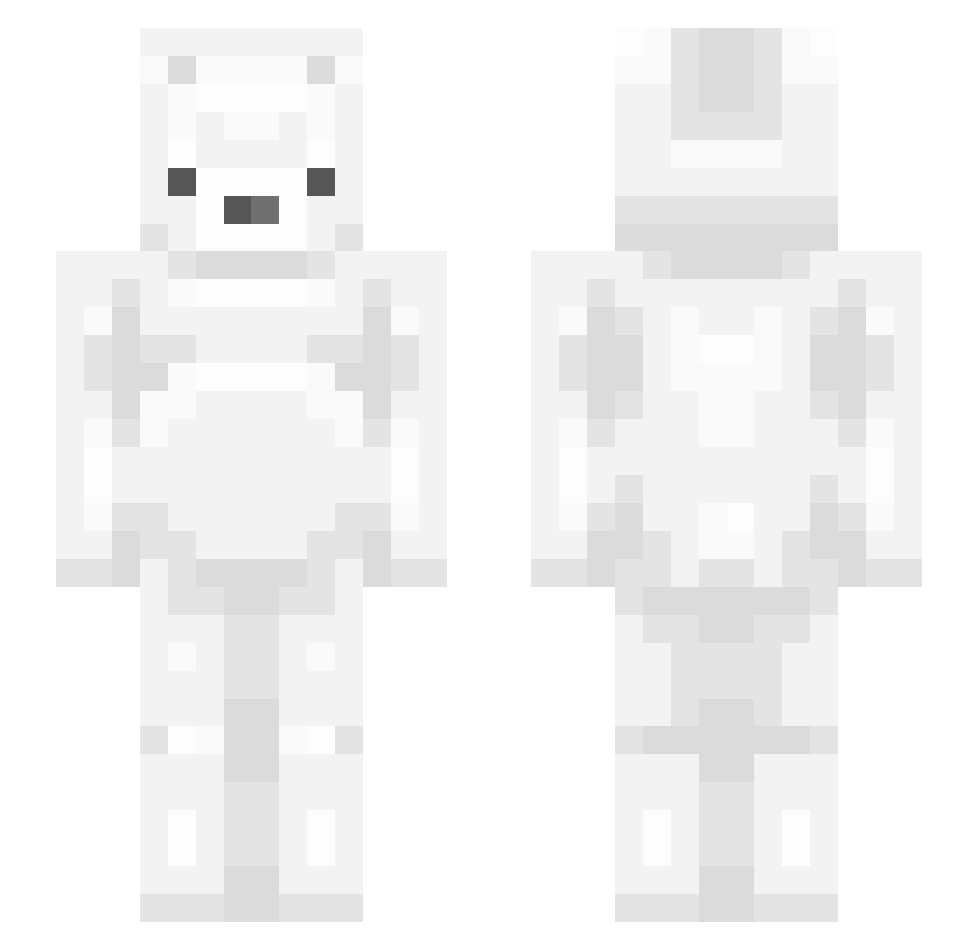 Enygun Minecraft skin, front and back view