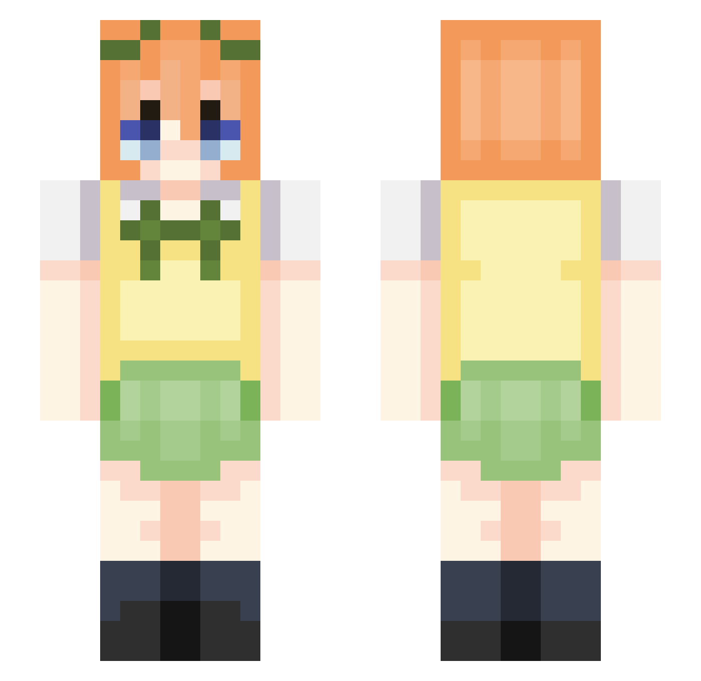 Chris_occ Minecraft skin, front and back view