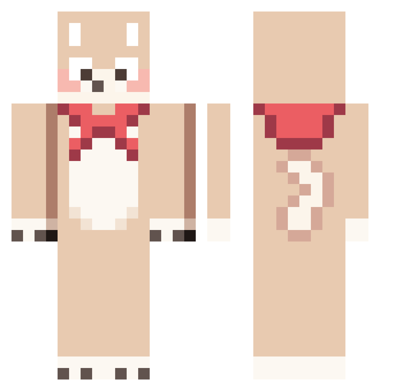 Go_oBread Minecraft skin, front and back view
