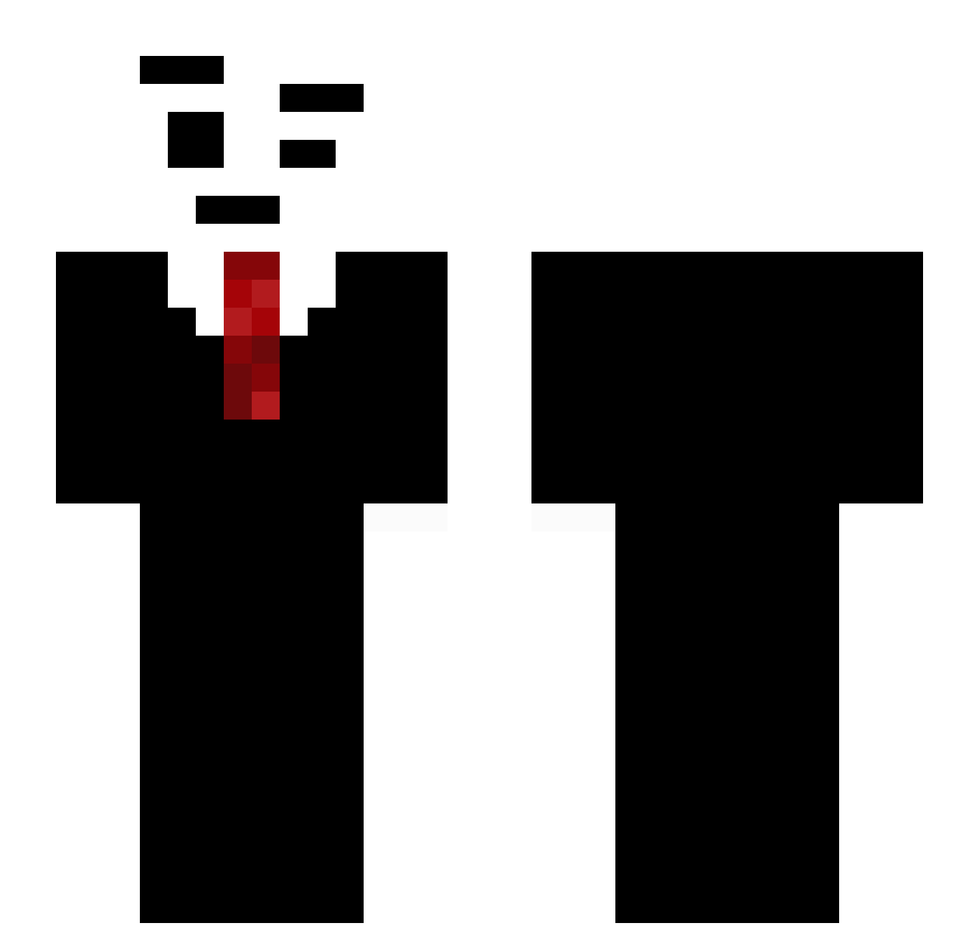 Uselt Minecraft skin, front and back view