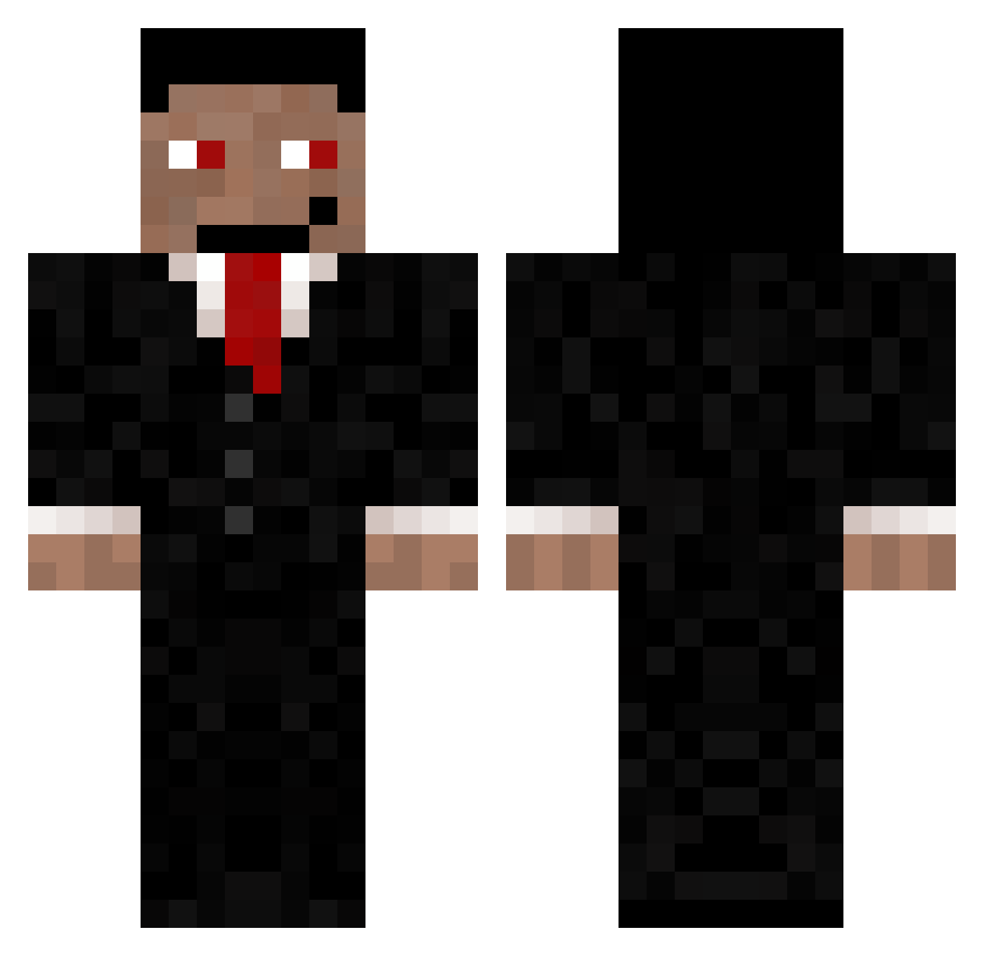 SmallChangoose Minecraft skin, front and back view