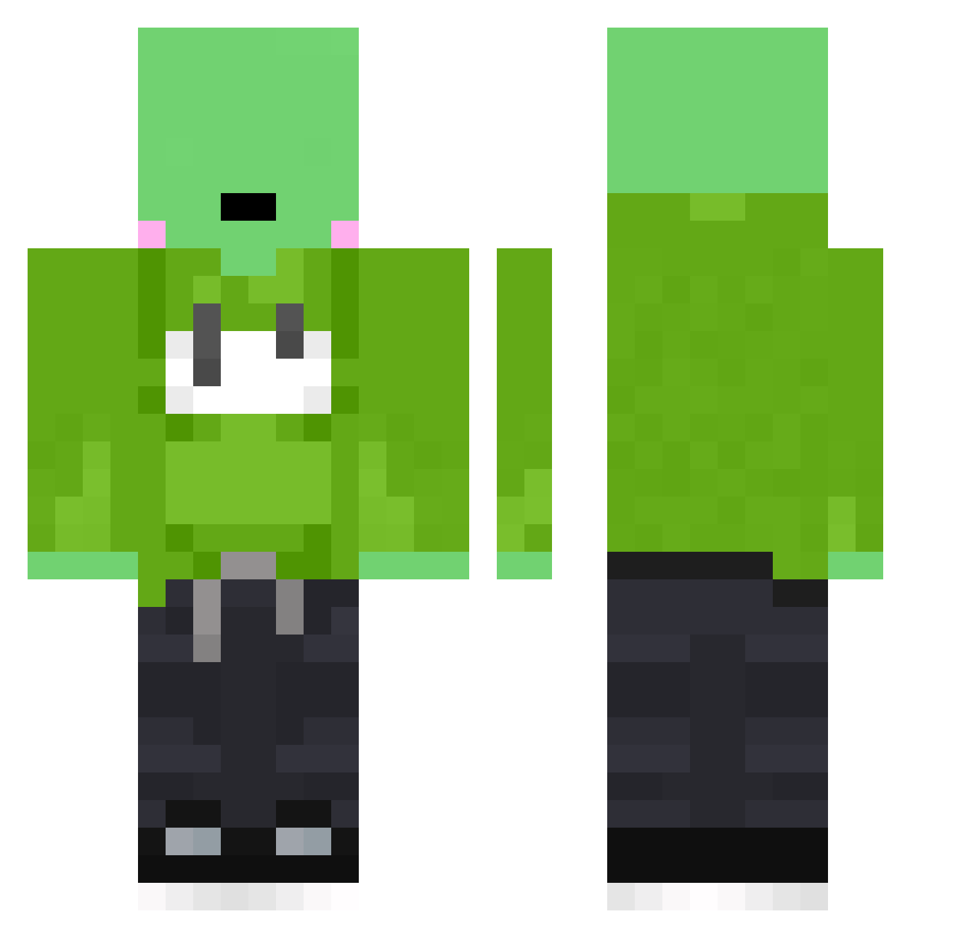 XiiiCi Minecraft skin, front and back view