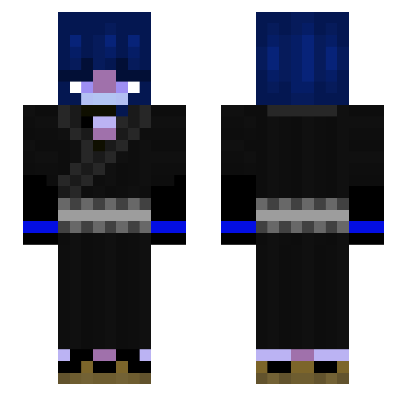 Shade_12 Minecraft skin, front and back view