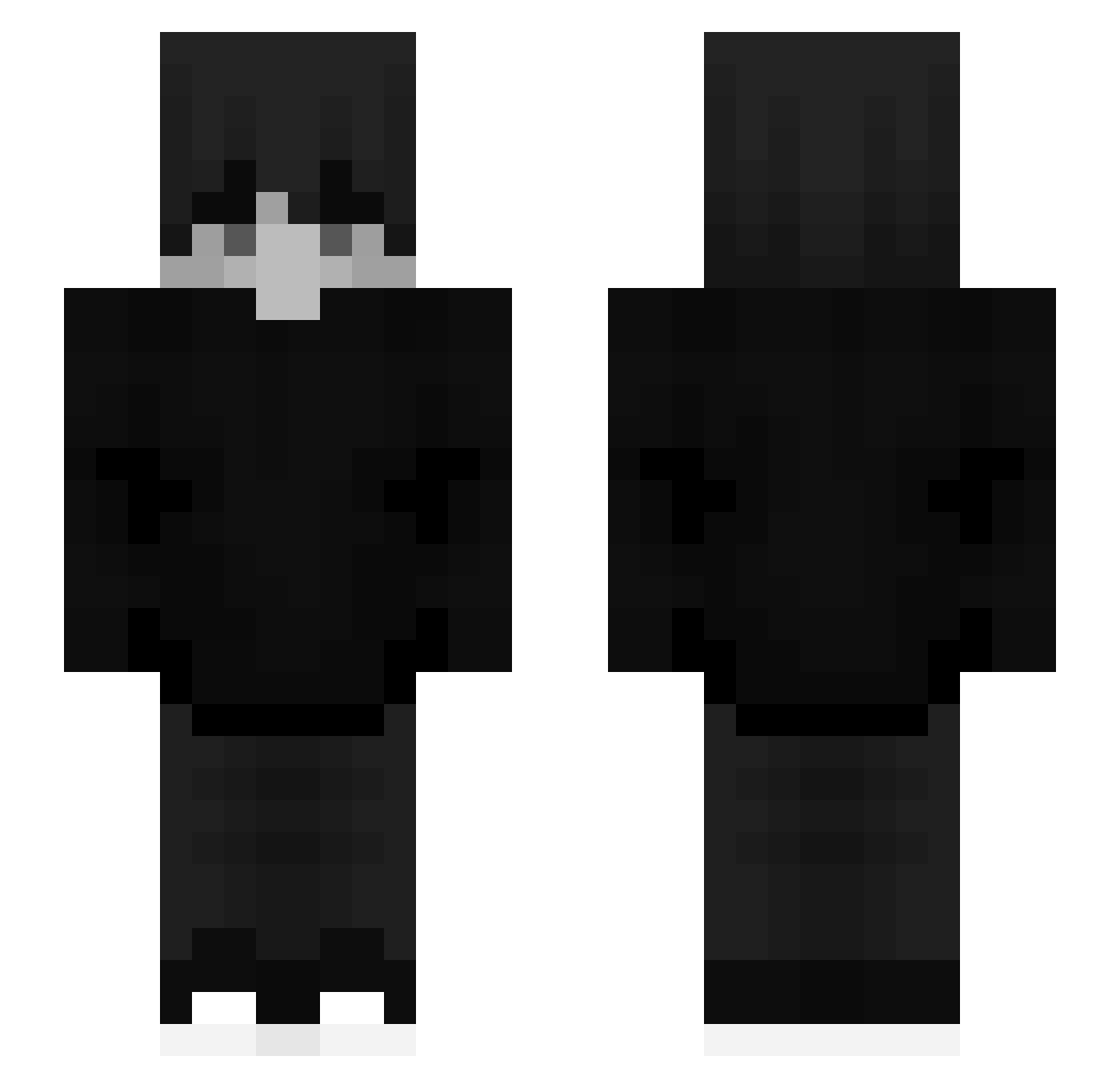 Ravenexe_ Minecraft skin, front and back view