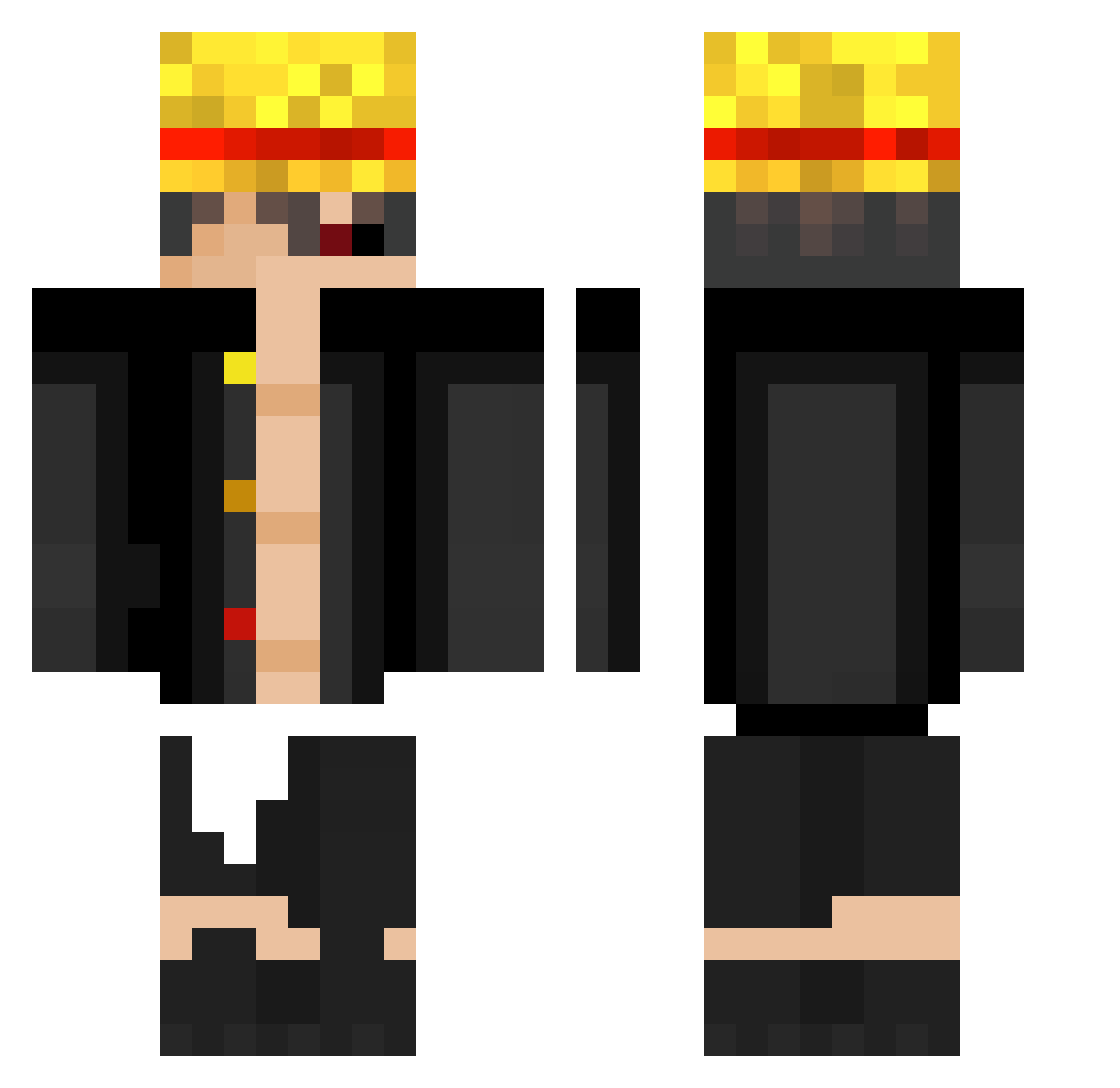 LNY_ Minecraft skin, front and back view