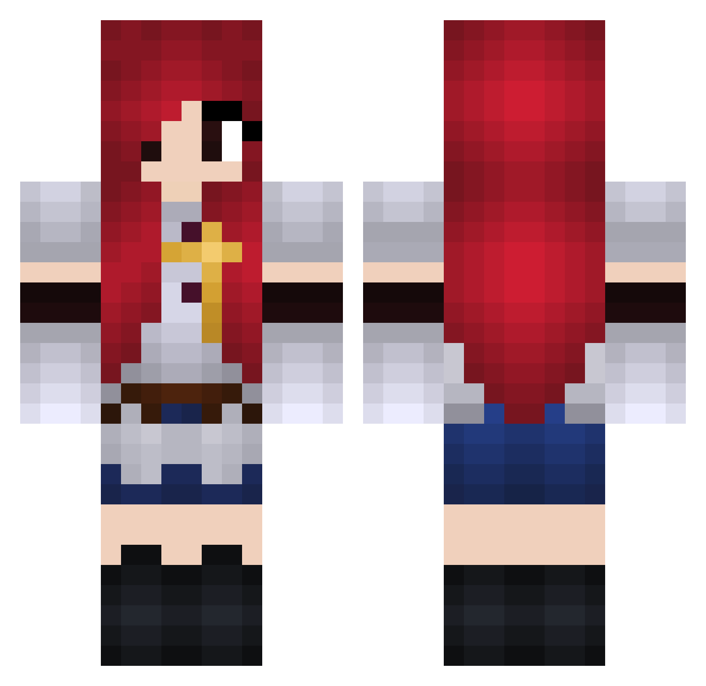 sd16 Minecraft skin, front and back view