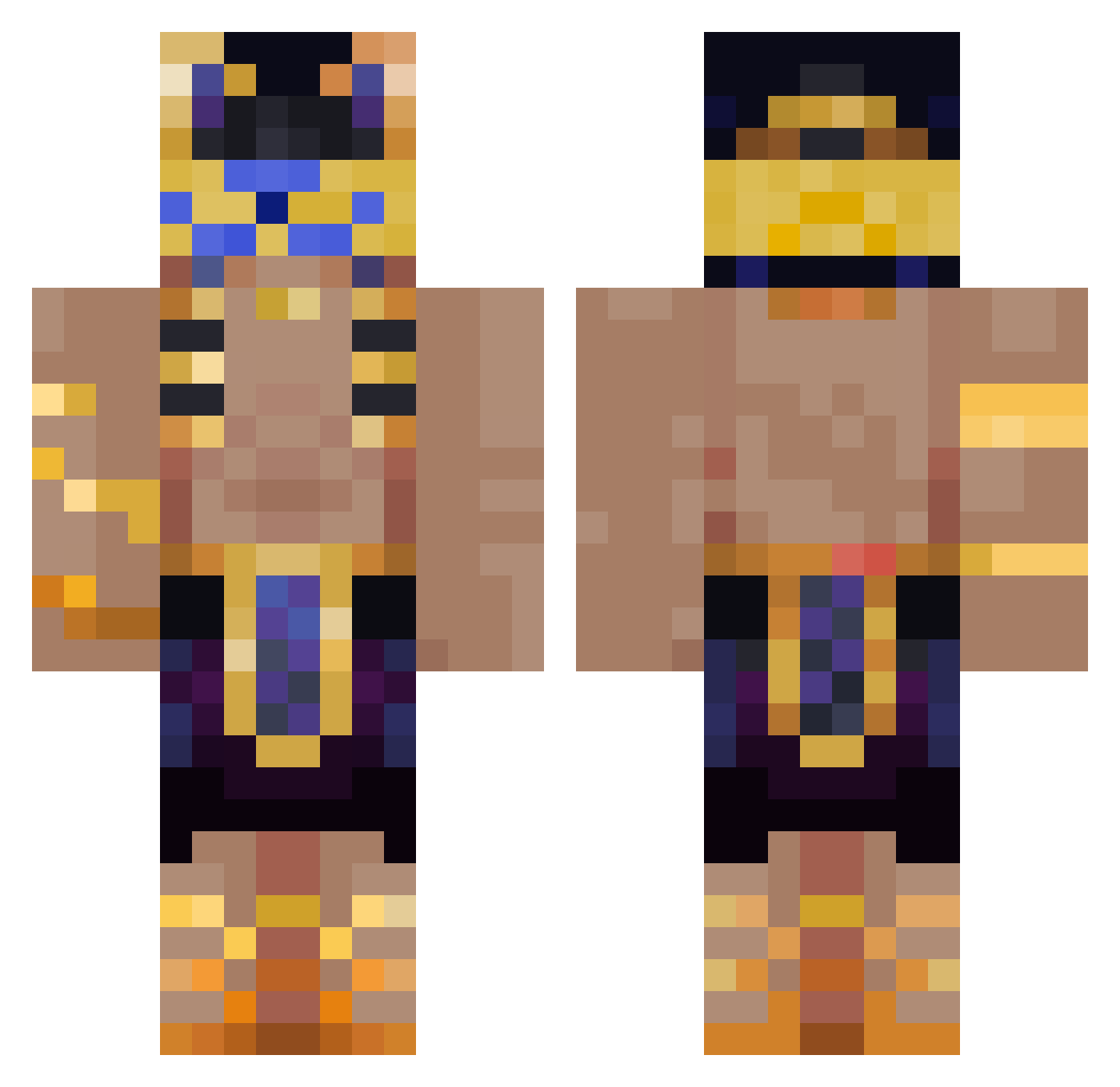 Dragonking20234 Minecraft skin, front and back view