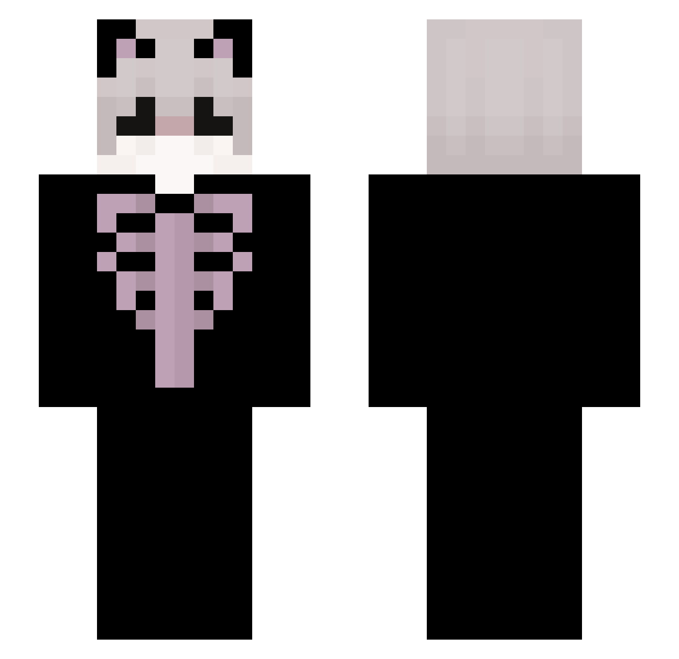 Valiinaaa Minecraft skin, front and back view