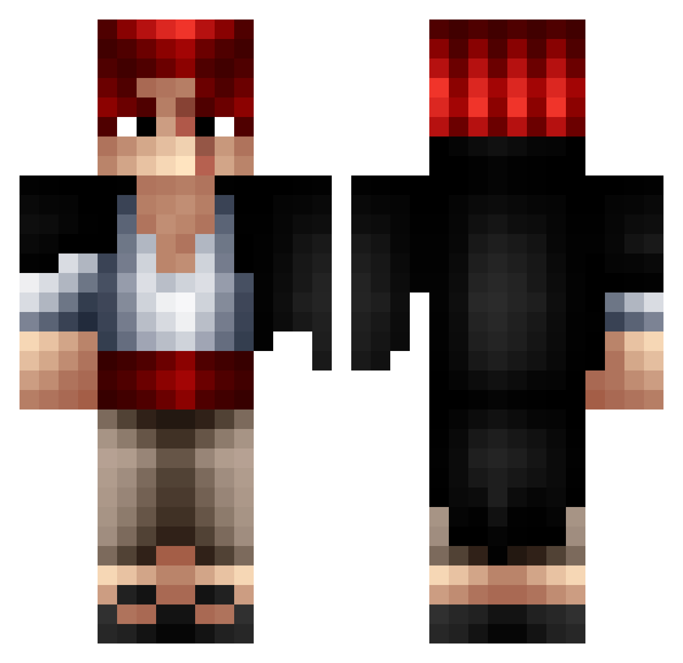 Tmanden123 Minecraft skin, front and back view