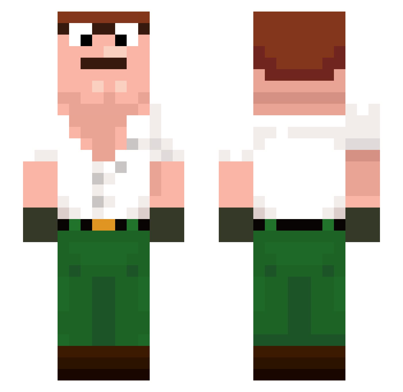 XonicKeyzz Minecraft skin, front and back view