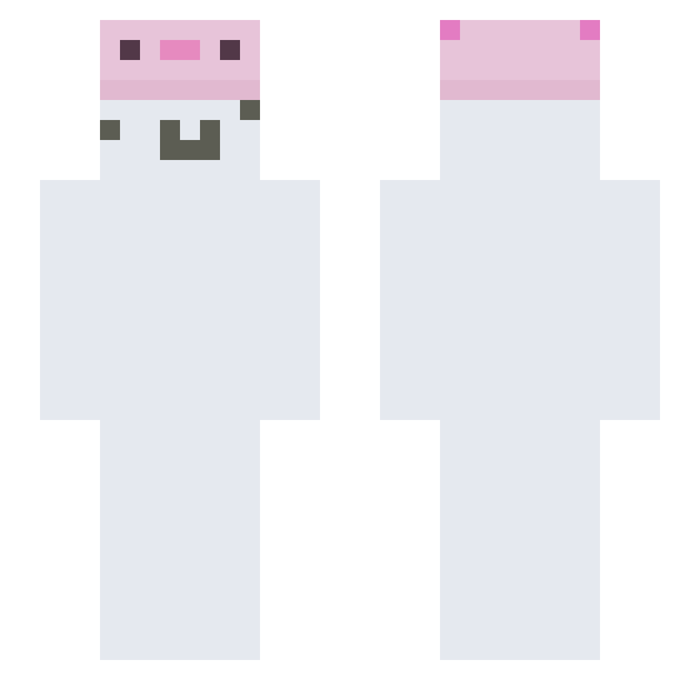 lfwe Minecraft skin, front and back view