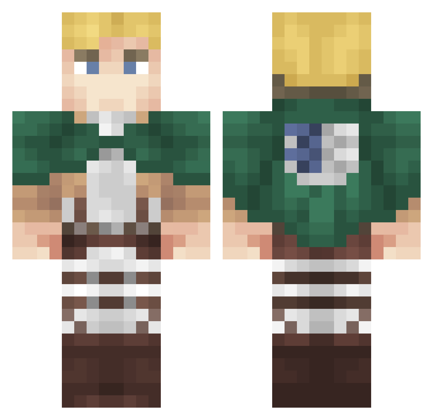 Tainan198 Minecraft skin, front and back view