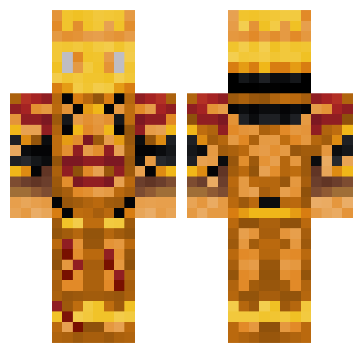 ZxShythekidRSxZ Minecraft skin, front and back view