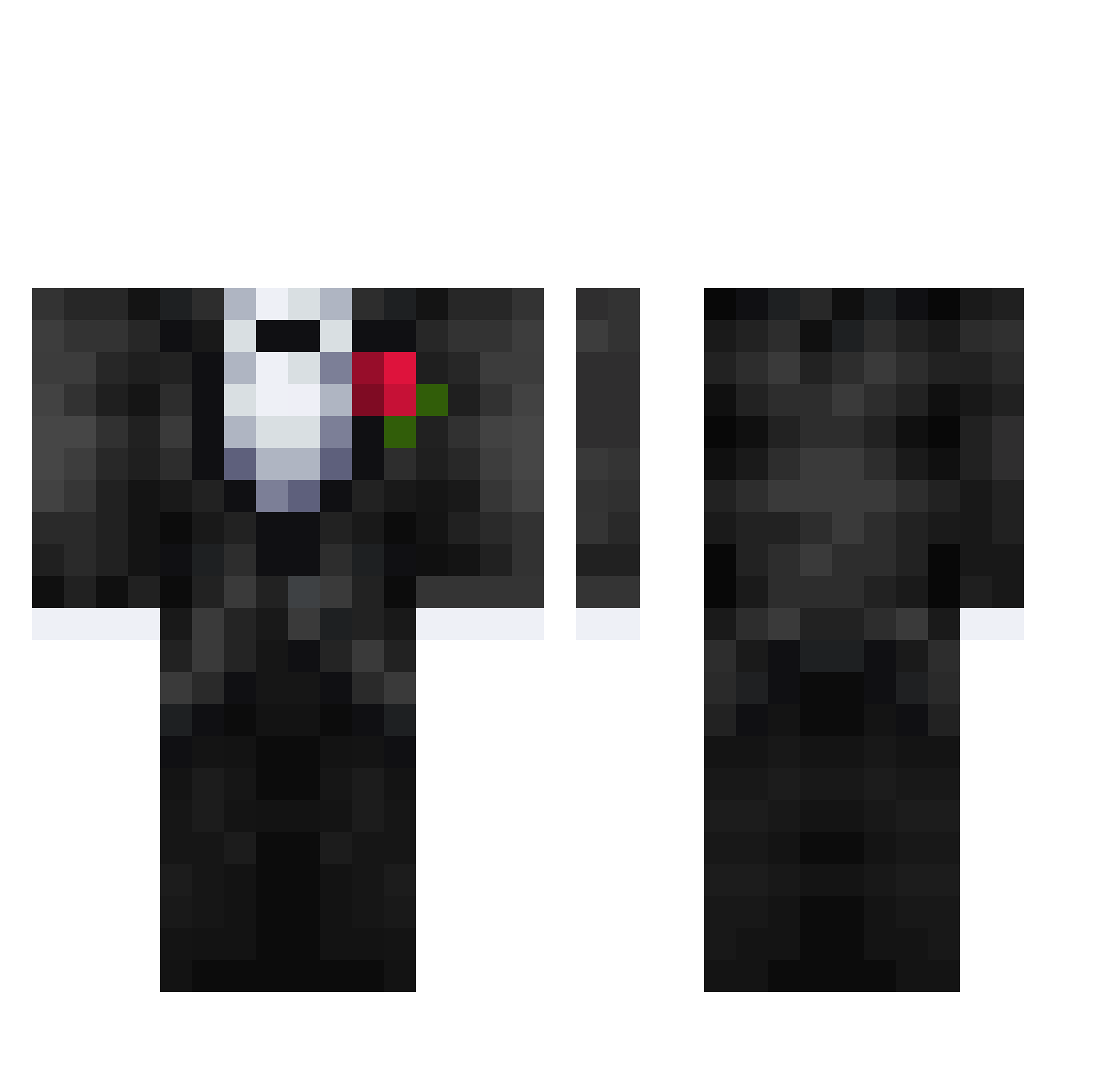 Sora_101 Minecraft skin, front and back view