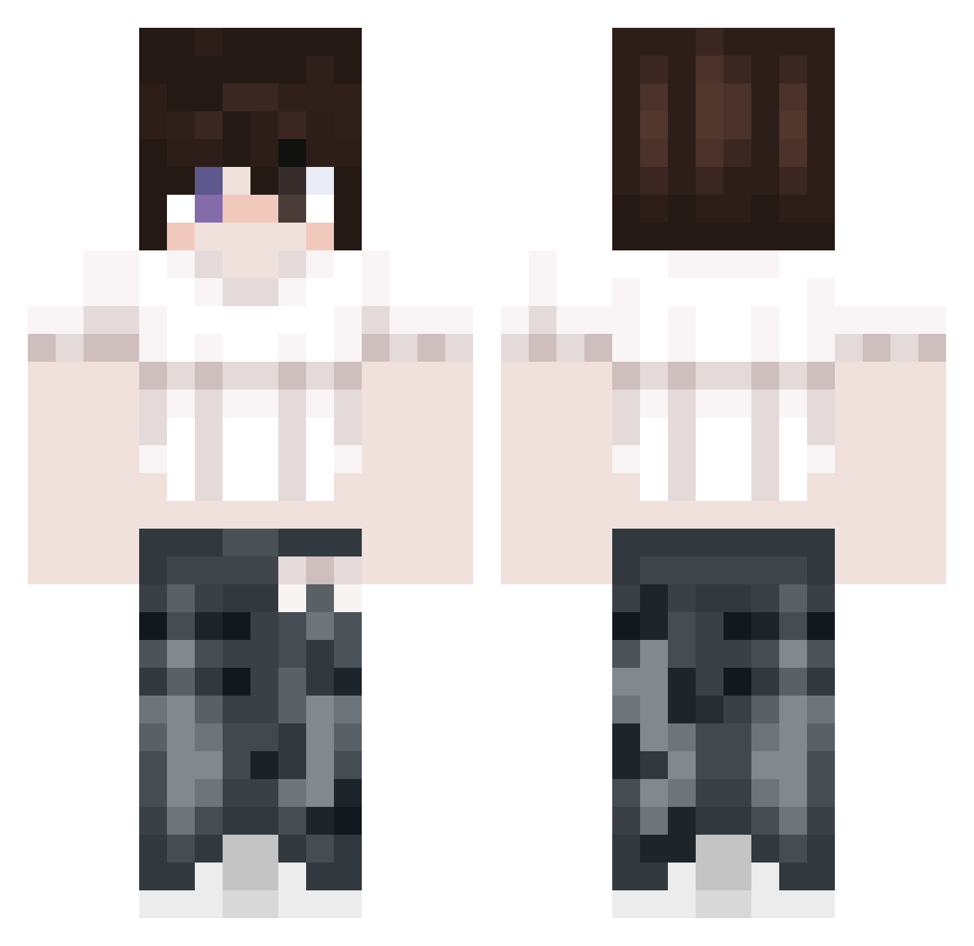 SleepiMizuki Minecraft skin, front and back view