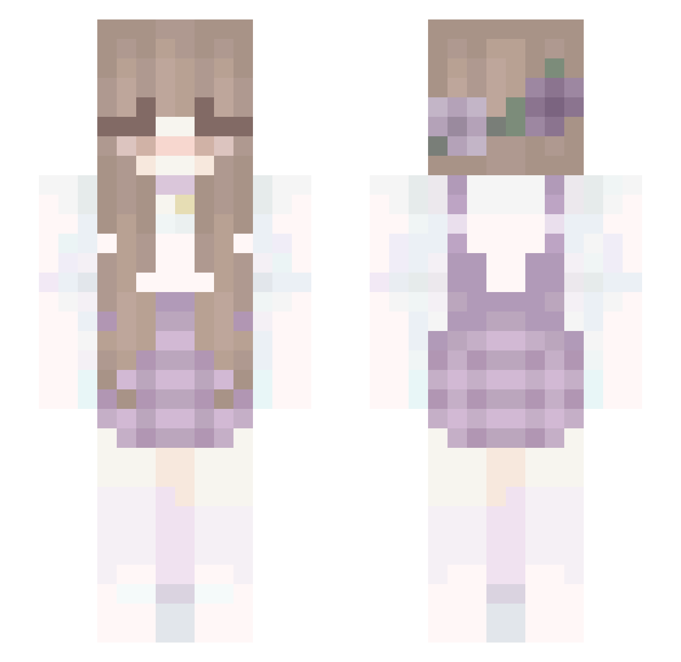 soulfulcrafts Minecraft skin, front and back view