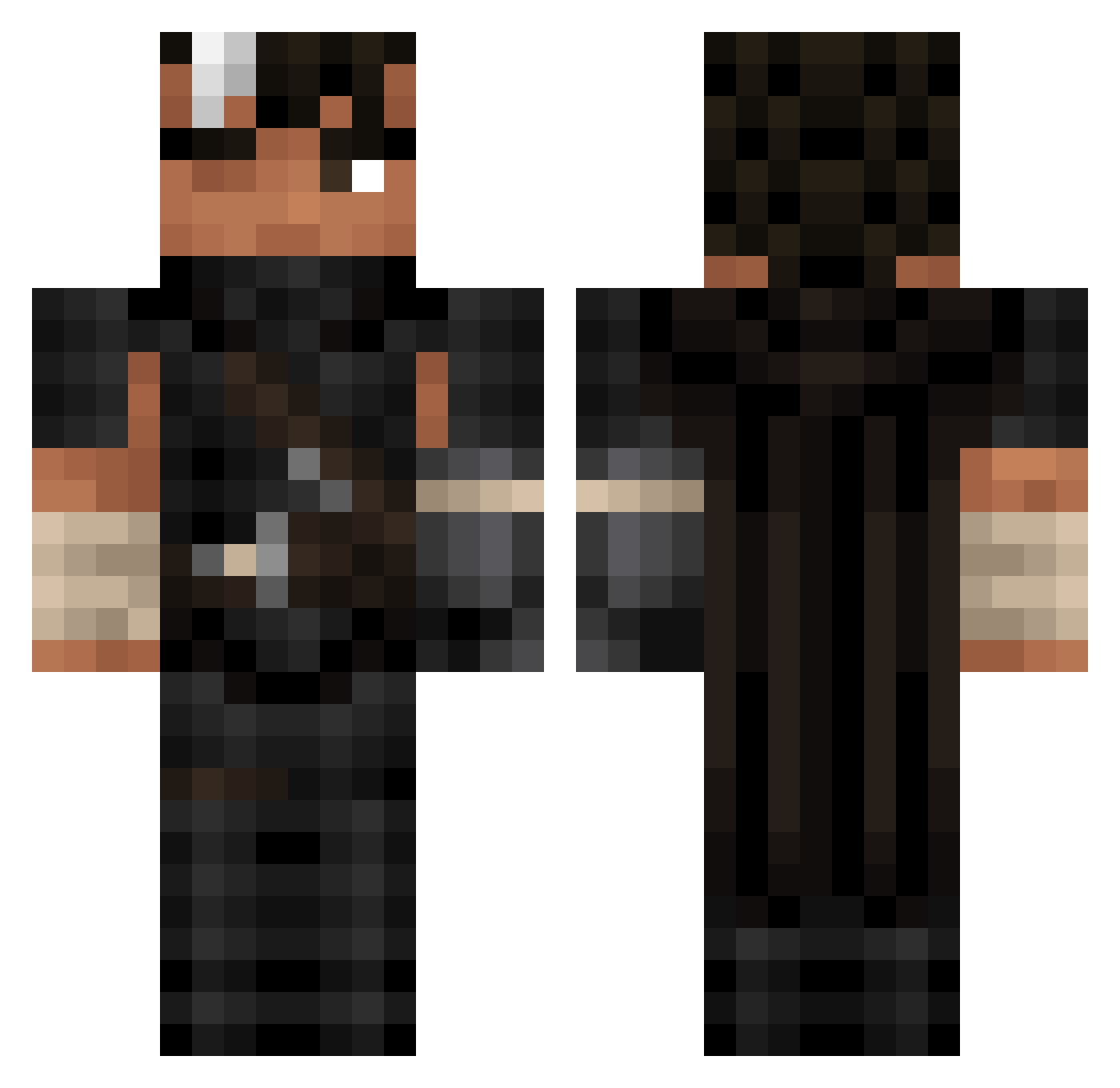 kochyto Minecraft skin, front and back view