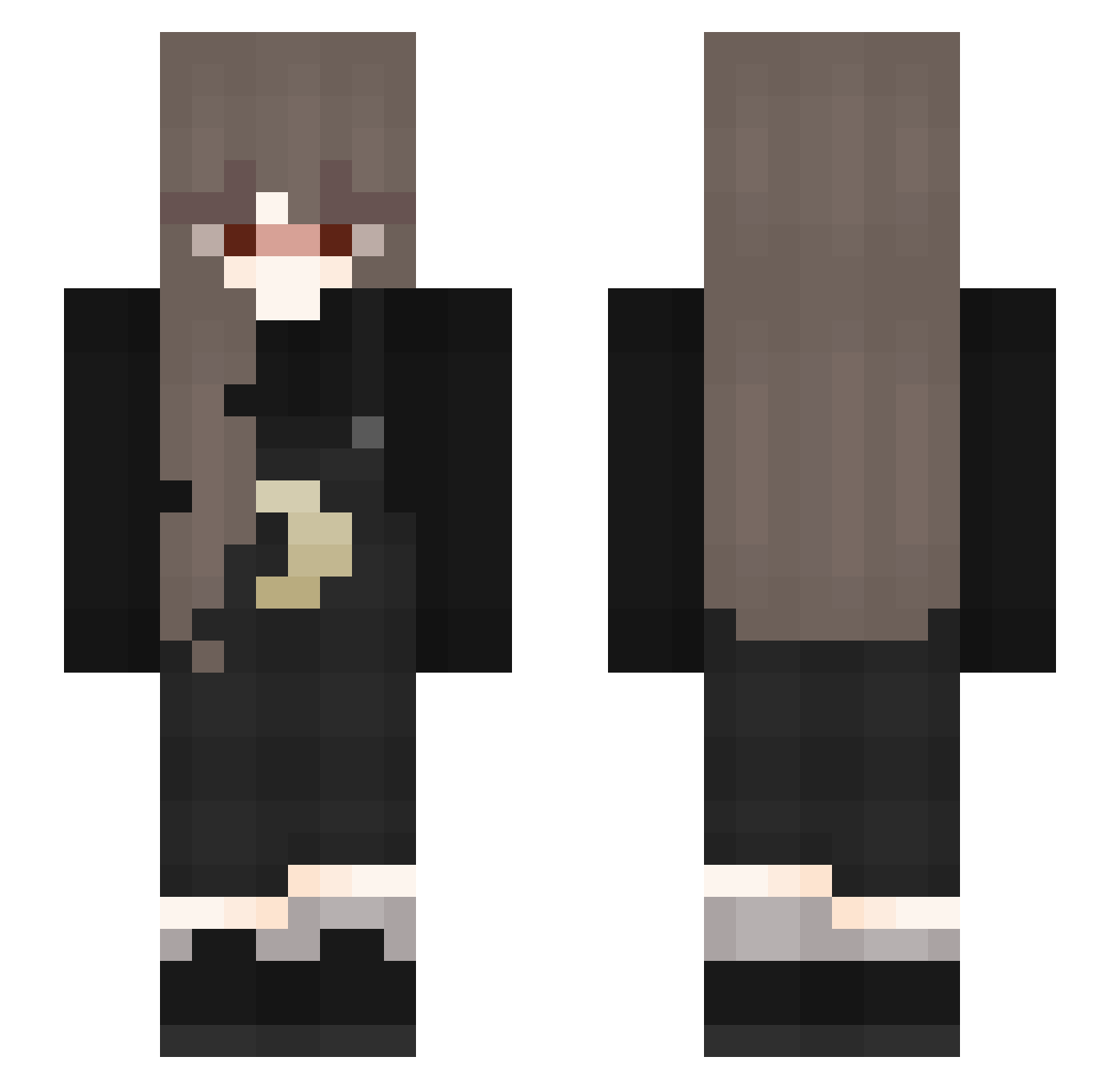 yAriiana Minecraft skin, front and back view